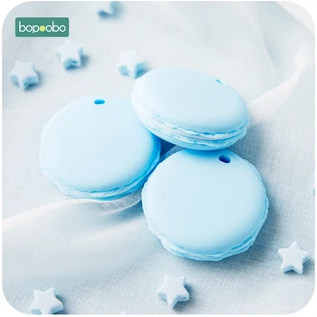 Bopoobo 10buc Silicon Biscuit jucării Teether Alimente Grad Silicon Margele Produse pentru Copii Masticabile Rozătoare Dentitie BPA Free Copilul Teether