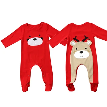 De anul nou Copii xmas Una-piese de Îmbrăcăminte pentru Copii Drăguț de Crăciun Footies Haine Băiat fată Ursul Desene animate Costum