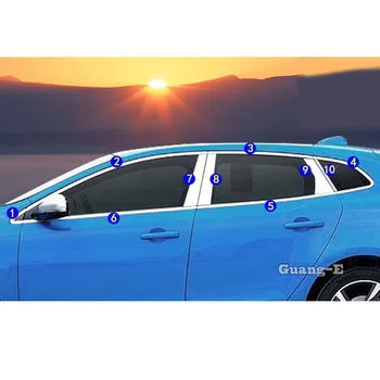 Pentru Volvo V40 2013 2016 2017 2018 2019 Caroserie Autocolant Otel Inoxidabil Geam Pilon Coloana Din Mijloc Benzi Tapiterie