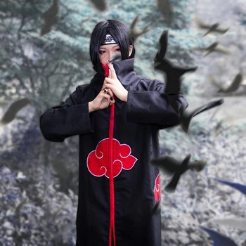 De Vânzare la cald Naruto Costum Pelerina Akatsuki Cosplay Sasuke Uchiha Cape Cosplay Itachi Îmbrăcăminte Cosplay costum S-XXL