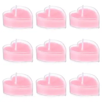 9Pcs Delicate Lumanari Parfumate in Forma de Inima cu Aroma de Lumânări Acasă Nunta Podoabă Rosu cu Aroma de Capsuni Aroma de Trandafiri Roz