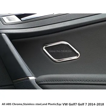 Masina stick-ABS cromat Usa spate Audio Vorbesc de Sunet Inelul panoului ornamental 2 buc pentru VW Volkswagen Golf7 Golf 7 2016 2017 2018