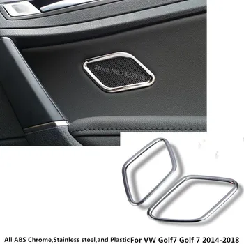 Masina stick-ABS cromat Usa spate Audio Vorbesc de Sunet Inelul panoului ornamental 2 buc pentru VW Volkswagen Golf7 Golf 7 2016 2017 2018