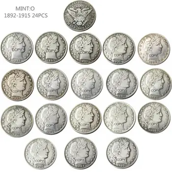 NE-Set Complet De 1892-1915 -P-D-Deci 73PCS Barber Half Dollar Argint Placat cu Copia Decora Monede