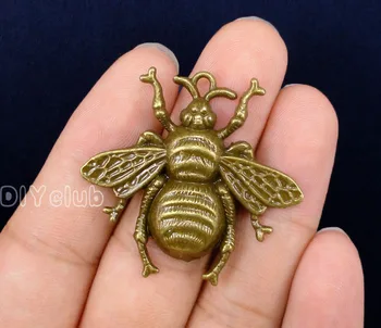 20buc-Bee Farmece, Bronz Antic Imens de Albine Albine Farmece Pandantiv 40x38mm