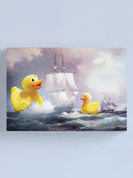 Ocean Rațe Galben Barcă Cu Pânze Arta De Perete Decor Acasă Imprimare Canvas Tablou Modern Poster Living Modular Poze Cadru De Opere De Artă