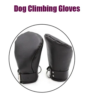 Câinele Craw Proteja Glove, Negru, Căptușit de Piele PU Pumnul Mănuși cu un deget Mănuși de Reținere ,Adult Labuta Copite de Cai,BDSM Catelus Manusi