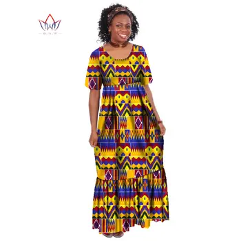 Noi Vara Halat Africaine Femme Africa de Îmbrăcăminte Pentru Femei Bazin Bogat, Plus Dimensiunea Rochie Lunga din Africa Ceara Print Rochii WY255