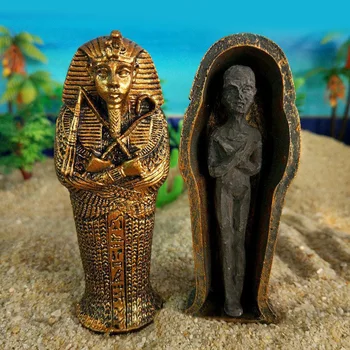 Rășină Egipt Mama Figurina Model Statuie În Miniatură Rege Egiptean Sandplay Decor Model În Miniatură Decor Acasă Colector Model
