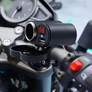 Rezistent la apa USB Ghidon Motocicleta Încărcător Cu Adaptor Bricheta Priza de Alimentare pentru Telefon Mobil DC12-45V