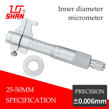 Diametru interior micrometru 25-50mm Exacte interior diametru gaura mijloc de măsurare 0,01 mm micrometru de măsurare etrier
