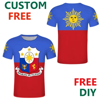 Filipine Numele de imprimare t tricoul DIY filipineză Națiune Pavilion Republica print jersey sporturi Extreme Respirabil cu uscare rapida, T-shirt