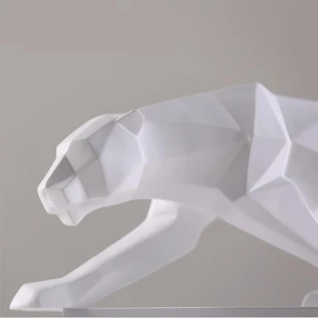 Moda Abstract Pantera Sculptura Geometrice Rășină Leopard Statuie Decor Acasă Cadou Creativ Ambarcațiuni Ornament Accesorii Mobilier