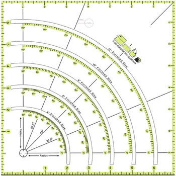 Multifuncțional Acrilice Mozaic Desen Conducător de Matlasare de Cusut, Instrumente de Măsurare 449C