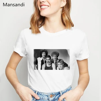 Vintage Freddie Mercury tricou femei haine 2019 regina trupa tricou femme harajuku tricou tumblr topuri tricou femei t-shirt