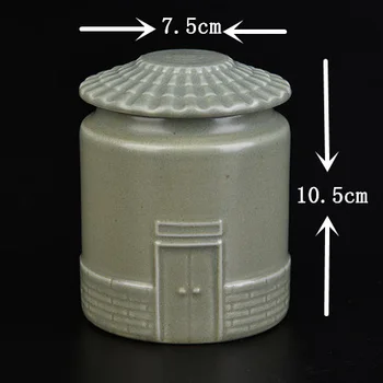 Cutii de ceai din Ceramica Cutie de Depozitare Mic Portabil Ceai Accesorii Recipient Multifunctional Bomboane Borcan și Capace Mini Sticla Bucatarie