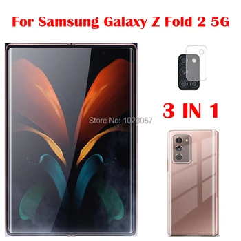 3-în-1 Caz + Camera Sticlă Securizată Pentru Samsung Galaxy Ori 2 5G ScreenProtector Sticlă Pentru Galaxy Z Fold2 5G de Sticlă 2.5 D
