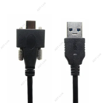 4FT 1,2 M USB 3.0 UN Mascul la USB 3.1 de tip c USB de Tip c-C cu două Șuruburi de Blocare de sex masculin Cablu de Date Standard USB3.0 Montare Pe Panou Tip
