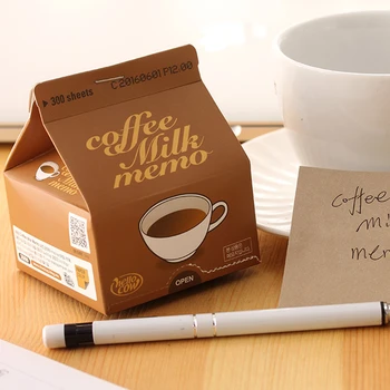 Coloffice creative cutie de Lapte extras convenabil autocolante pastă de Buzunar cafea cu lapte tampoane memo staționare școală, rechizite de birou
