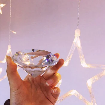 Clar 80mm Cristal de Sticlă de Diamant Bijuterie Hârtii Fotografice Recuzită Cadouri de Nunta Decor Acasă