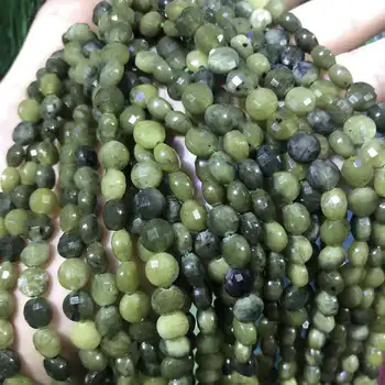 Canadian Jades Aplatizată Fatetate de Piatra Naturala, Margele de Farmec pentru a Face Bijuterii Brățară Colier Accesorii Dimensiune 6mm lungime 38cm