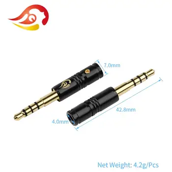 QYFANG Jack Audio de 3.5 mm Cu 4 Poli Cască Stereo Plug Metal Adaptor Conector de Sârmă Pentru AH-D7100 D600 Pentru mm400 DIY pentru Căști HiFi