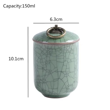 2019 Ge Cuptor Ceramica Ceai Cutie de Depozitare Cutii de Ceai Mini 6.3*10.1 cm Bomboane Borcan Cu Capac Calitate Condimente Cutie de Depozitare Alimente Coontainer