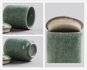 2019 Ge Cuptor Ceramica Ceai Cutie de Depozitare Cutii de Ceai Mini 6.3*10.1 cm Bomboane Borcan Cu Capac Calitate Condimente Cutie de Depozitare Alimente Coontainer