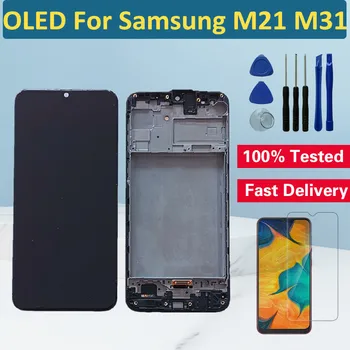 LCD OLED Cu Rama Pentru Samsung Galaxy M21 M31 Display LCD Touch Screen Digitizer For Samsung M215 M315 Ecran Înlocuire