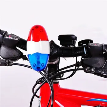 Nou Versiune Imbunatatita Ciclism Biciclete Clopote 4 Tipuri de Sunet Cu Lumina Flash 6 LED-uri de Avertizare Ghidon Bike Horn Lumini Accesorii