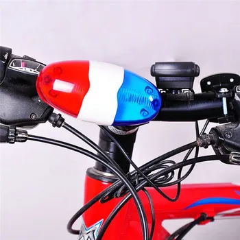 Nou Versiune Imbunatatita Ciclism Biciclete Clopote 4 Tipuri de Sunet Cu Lumina Flash 6 LED-uri de Avertizare Ghidon Bike Horn Lumini Accesorii