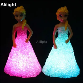 Jucarii copii Elsa Anna a CONDUS Lumina de Noapte Lumini Colorate Gradient de Cristal Lampă de Noapte Baterie Jucărie de Crăciun Cadou de Vacanță Lumini