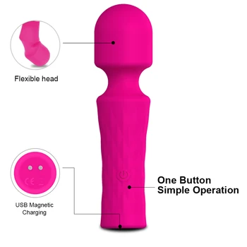 Puternic Feminin Mini Vibrator Baghetă Magică Pentru Femei Stimulare Clitoris Penis artificial Vibratoare Sex Mașină Intim bunuri Jucărie Pentru Adulți