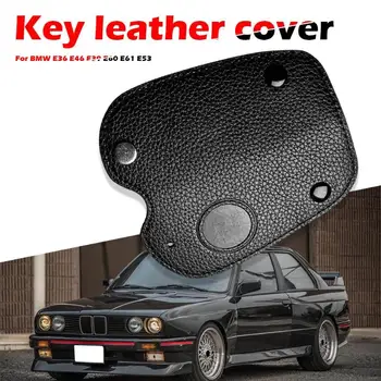 Cheia de la mașină Caz Model Litchi Piele Sintetica Cheie Fob Capac Protector pentru BMW E36 E46 E39 E60 E61 E53 Practice Simple Cheie Fob