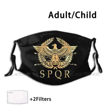 Spqr-Imperiul Roman Standard Shield Mască De Adult Copil Lavabil Pm2.5 Filtru Logo-Ul Creativitatea Imperiul Gladiator Istorie Latină