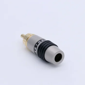 20buc/10Pair de Înaltă calitate Placat cu Aur Conector RCA RCA male plug adaptor Audio/Video Conector de Sârmă Suport Cablu 6mm black&red