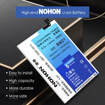 NOHON BM21 BM34 BM45 BM46 BM48 Baterie Pentru Xiaomi Mi Note 2 Redmi Nota 2 Note3 Înlocuire Baterie Litiu-Polimer de Telefon Bateria