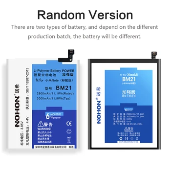 NOHON BM21 BM34 BM45 BM46 BM48 Baterie Pentru Xiaomi Mi Note 2 Redmi Nota 2 Note3 Înlocuire Baterie Litiu-Polimer de Telefon Bateria
