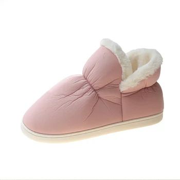 Femei Cizme De Iarna De Pluș Pantofi De Zăpadă Interior Glezna Cizme Moi, Fund Non-Alunecare De Pe Moda Plus Catifea Îngroșa Doamnelor Pantofi De Bumbac