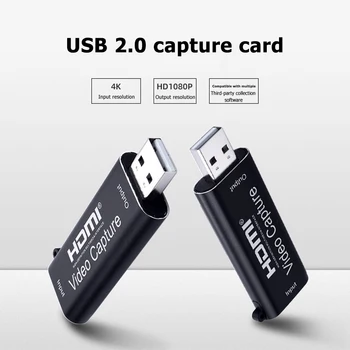 4K HDMI USB 2.0 to HDMI placa de Captura Grabber Record de Box-Camera Video de Înregistrare pentru OBS HD Joc Boardcast Live Streaming