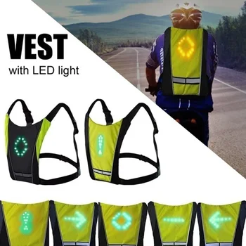 2020 LED Wireless ciclism vesta 20L biciclete MTB sac de Siguranță LED-uri de Semnalizare Lumina Vesta de Biciclete Reflectorizant de Avertizare Veste cu remo