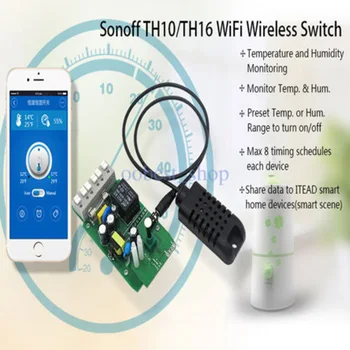Sonoff Senzor Si7021 Temperatura Umiditate Sonda Senzor de Mare Precizie Modul Monitor pentru Sonoff TH10 și Sonoff TH16