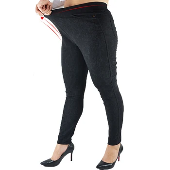 Femei de Iarnă termică Negru Blugi Slim cu Talie Înaltă Catifea interior dresuri Doamnelor Cald Blugi Denim Pentru Femei Pantaloni Plus Dimensiune 5XL