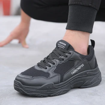 Vara Barbati Platforma Pantofi Casual Noi de Agrement Alb Respirabil Mens Adidasi ochiurilor de Plasă de Liane Pantofi Casual