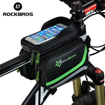 ROCKBROS MTB Cadru de Bicicletă Fața Sac Capul Sus Tub Dublu IPouch Atinge Ciclism Coș De 5.8 /6 inch Smartphone cu Ecran Tactil