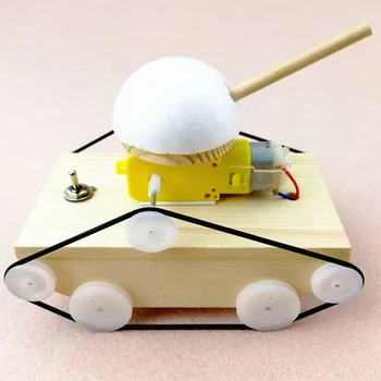 Lemn rezervor de știință de jucarie copii se răcească DIY creative assembly rezervor model kit fizica experiment de jucarii pentru copii cadouri