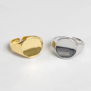 Pur 925 Sterling Silver Ring Moda Simplu rotund neted Inel Subțire Geometrice deget Inel Pentru Femei Bijuterii Anti-Alergie