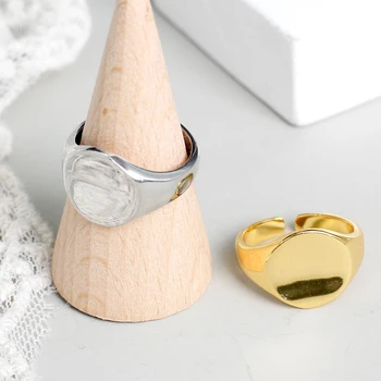Pur 925 Sterling Silver Ring Moda Simplu rotund neted Inel Subțire Geometrice deget Inel Pentru Femei Bijuterii Anti-Alergie
