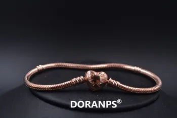 DORANPS farmec 925 margele braclet brățară de femei cu inima bratari clipe șarpe lanț de luare de bijuterii
