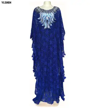 Plus Dimensiune Lung Africane rochii pentru femei Dashiki moda solubil în Apă dantelă fusta liber cu broderie cu margele boubou africain